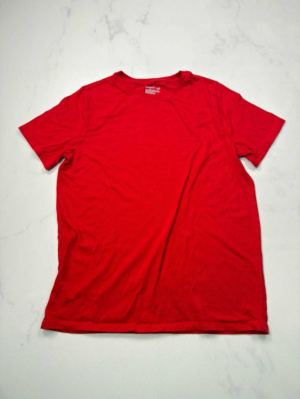 Cat & Jack Red T-Shirt Casual Basic - Boys XXL Husky